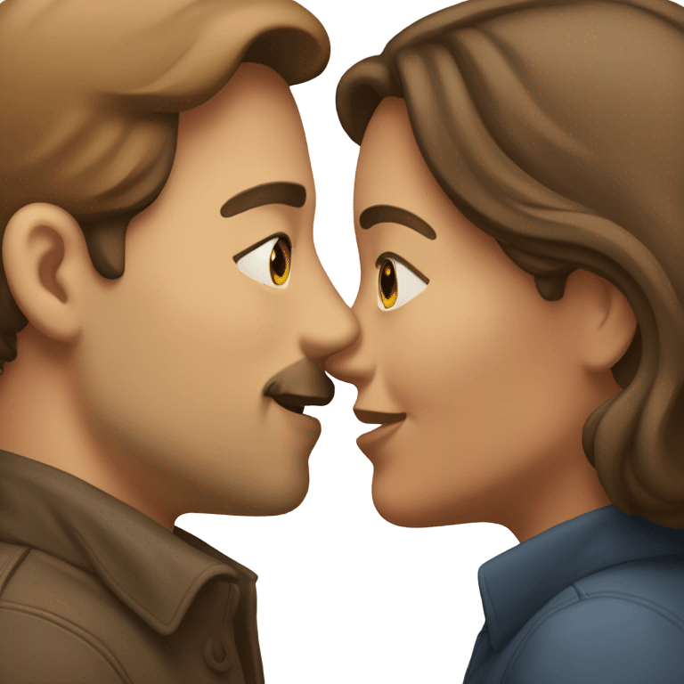 two men one woman kissing brown hair three people emoji