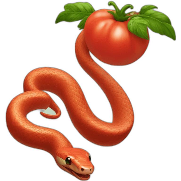 snake + tomato emoji