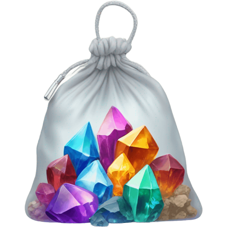 Crystals in a small zip bag emoji