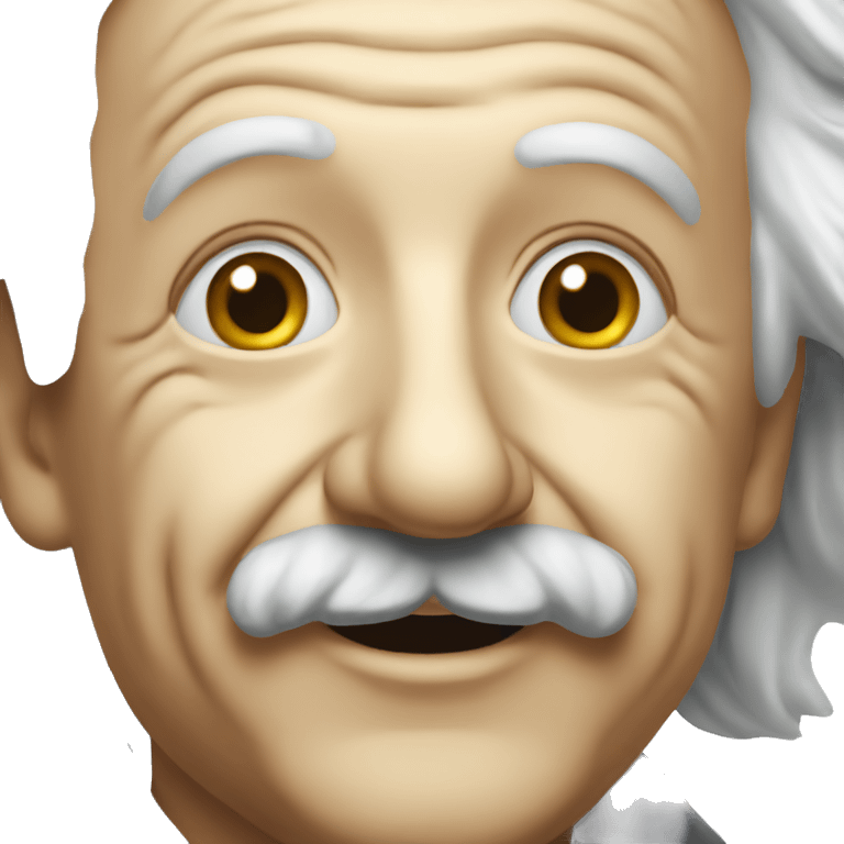 albert einstein happy as philosopher emoji