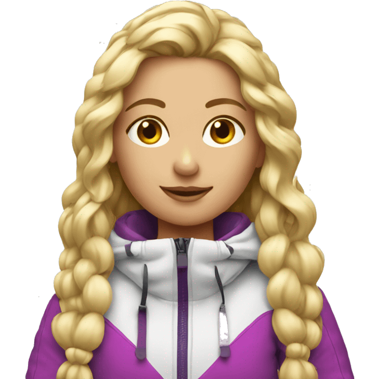 ski blonde girl emoji