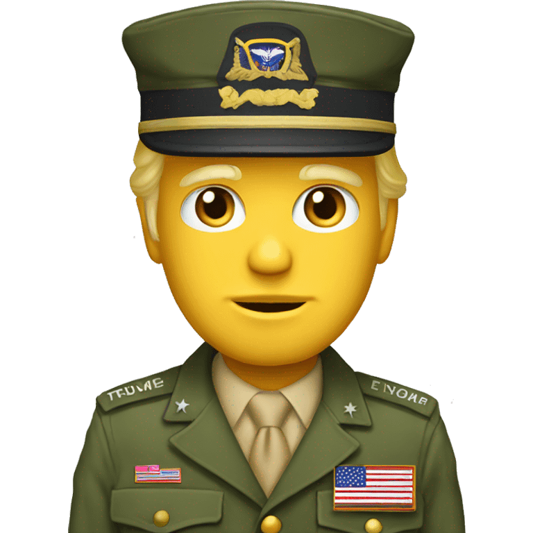 Trump in us military clothing  emoji