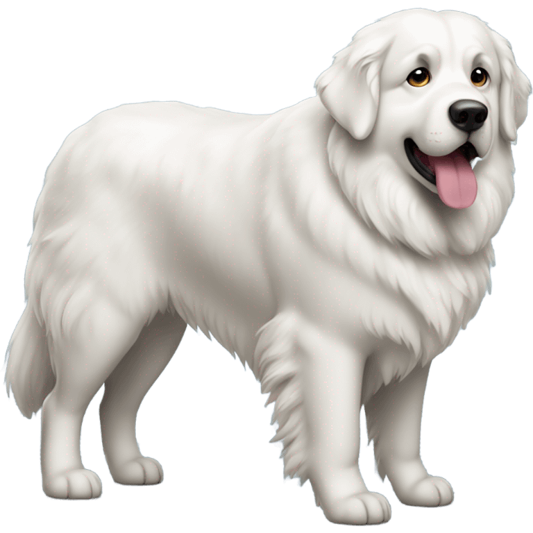 great pyrenees dog standing emoji