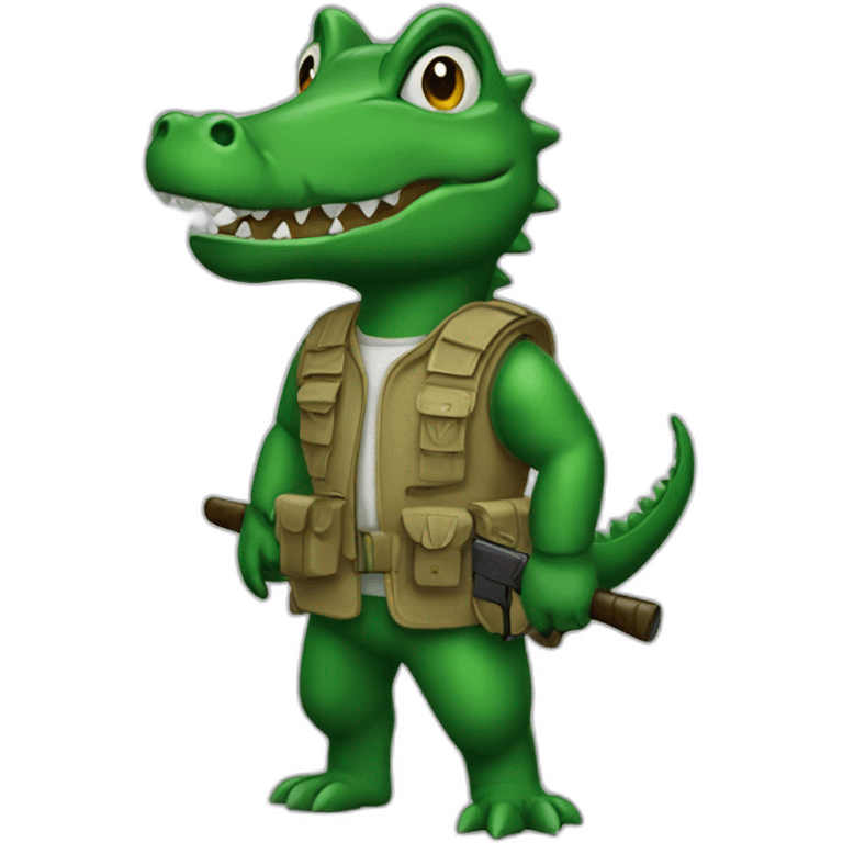 Aligator cu arma emoji