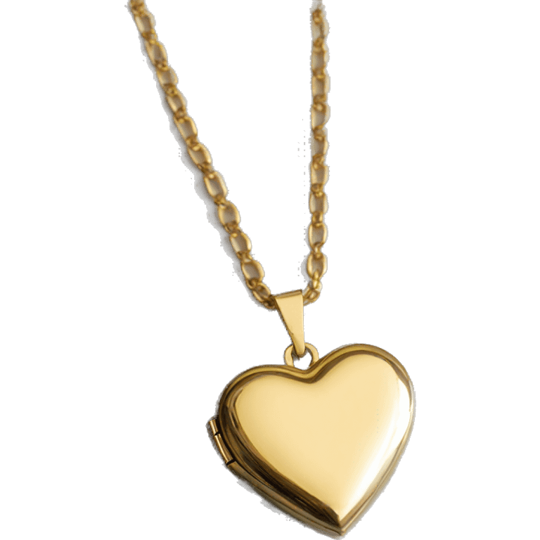 Dainty gold heart locket necklace  emoji