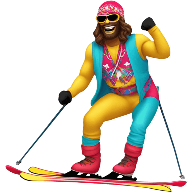 Macho man randy savage skiing emoji