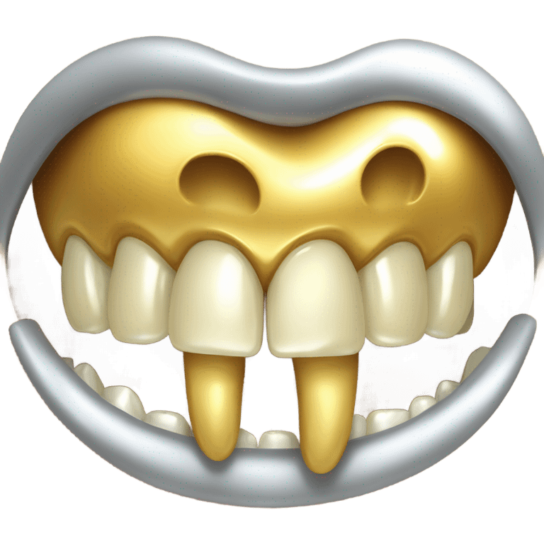 Golden tooth emoji