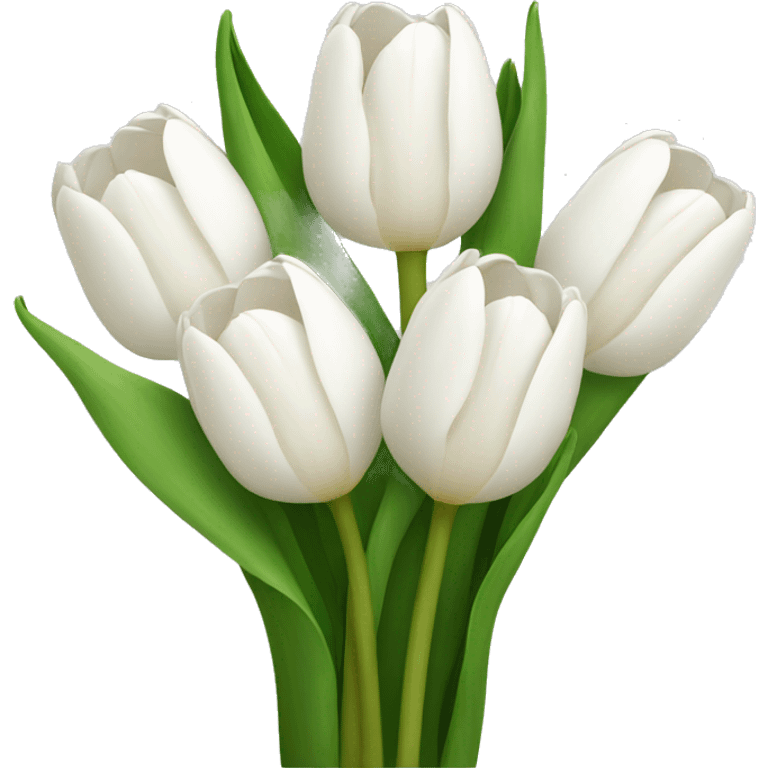 white tulip bouquet  emoji