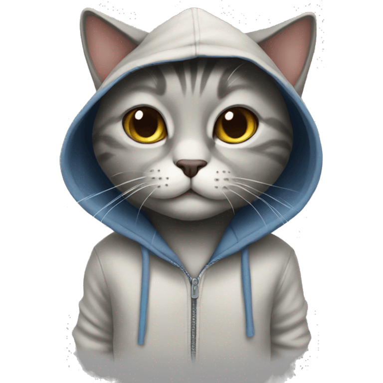 cat with a hoodie on emoji