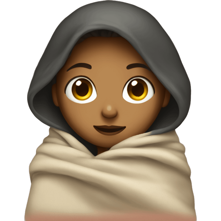 girl in a blanket  emoji