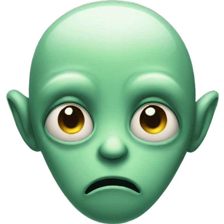 sad alien emoji