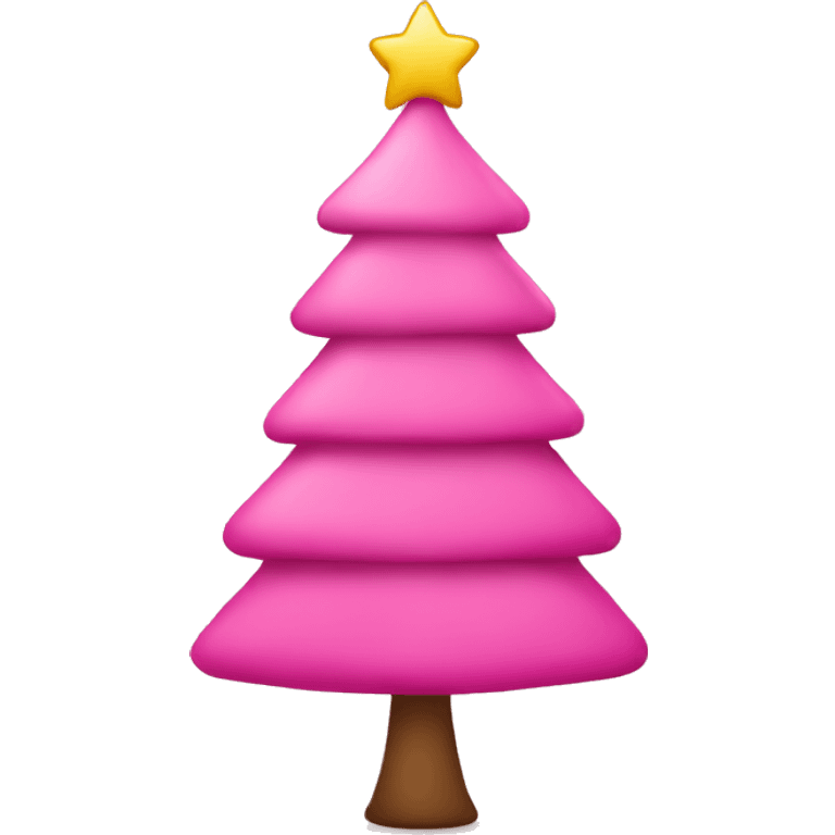 Pink Christmas tree emoji