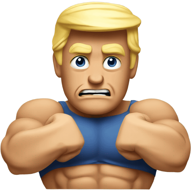 Trump flexing muscles emoji