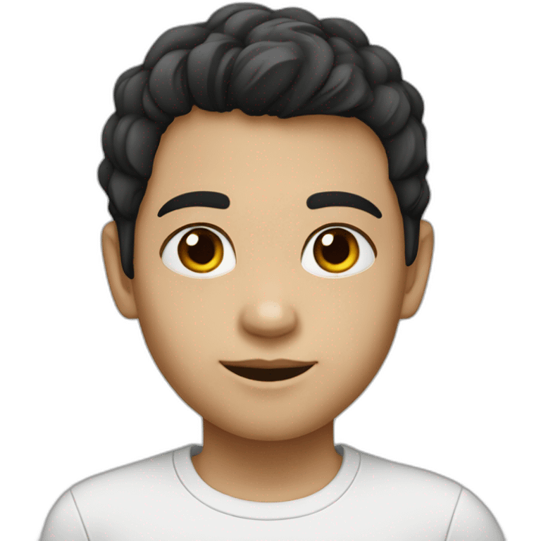 kid with dark hair5 and white skin full size emoji