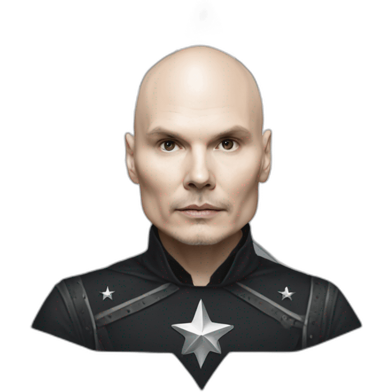 Billy corgan with a silver star on his t-shirt emoji