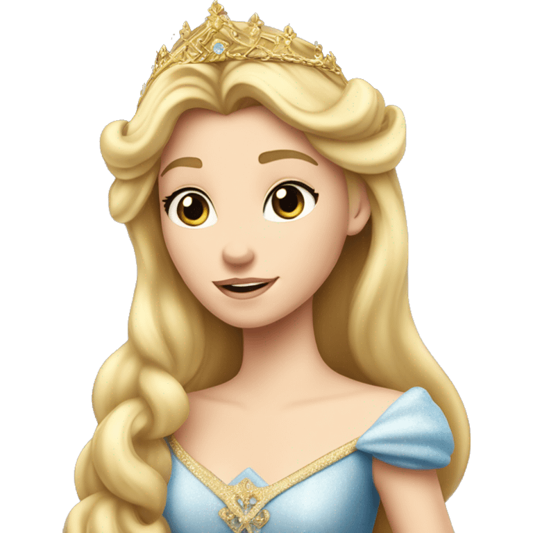 Princess Aurora with gold tiara  emoji