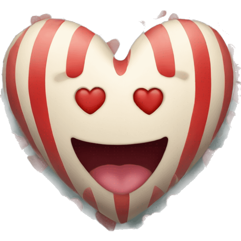 Heart with circus pattern emoji