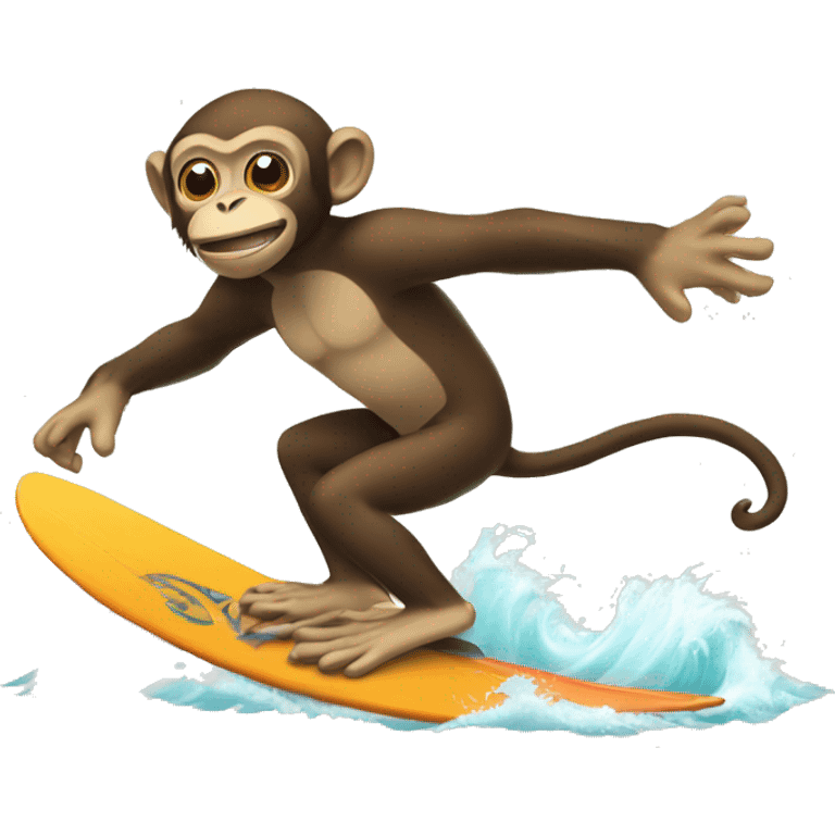 Monkey surfing  emoji