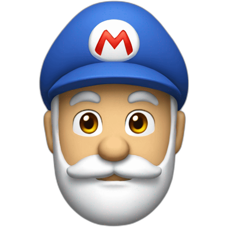 Super Mario nerd with beard and hat emoji