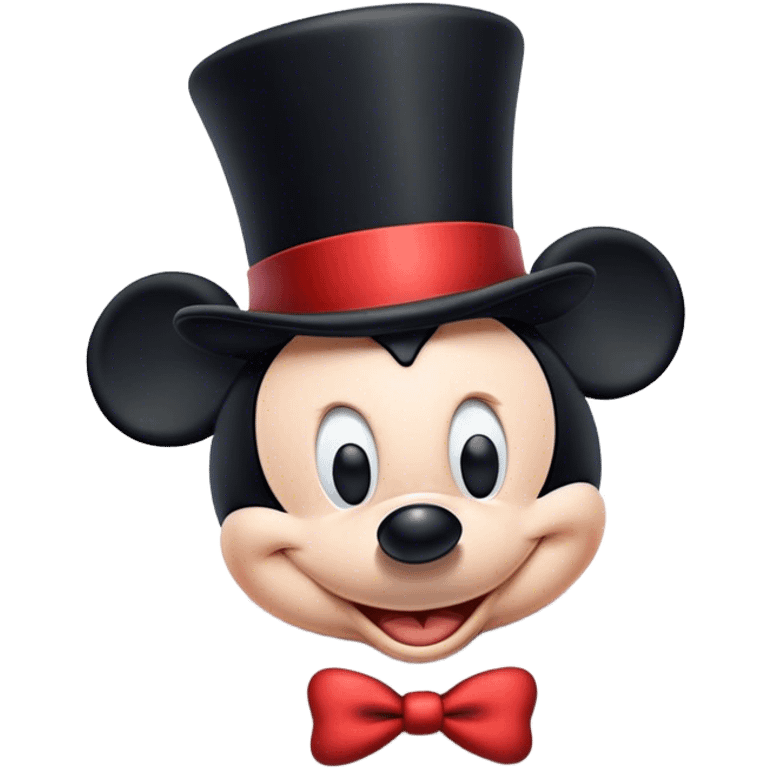 Mickey with a top hat emoji