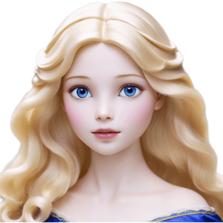 Cinematic Realistic Sleeping Beauty (Aurora) Portrait, with porcelain-like skin featuring a natural rosy flush, illuminated by soft lighting that highlights the gentle contours of her face. Her golden blonde hair flows in soft, detailed waves with subtle highlights that shimmer in the light. Her deep violet-blue eyes radiate warmth and innocence, framed by arched brows and long lashes. With a soft, serene smile, she holds a delicate rose gently in one hand, her other hand resting lightly by her side. She is dressed in her classic pink gown, the fabric rich in texture with delicate folds that catch the light. A golden crown rests atop her head, gleaming with royal refinement. The portrait captures a soft, glowing aura, blending realism with an ethereal sense of beauty and timeless enchantment. emoji