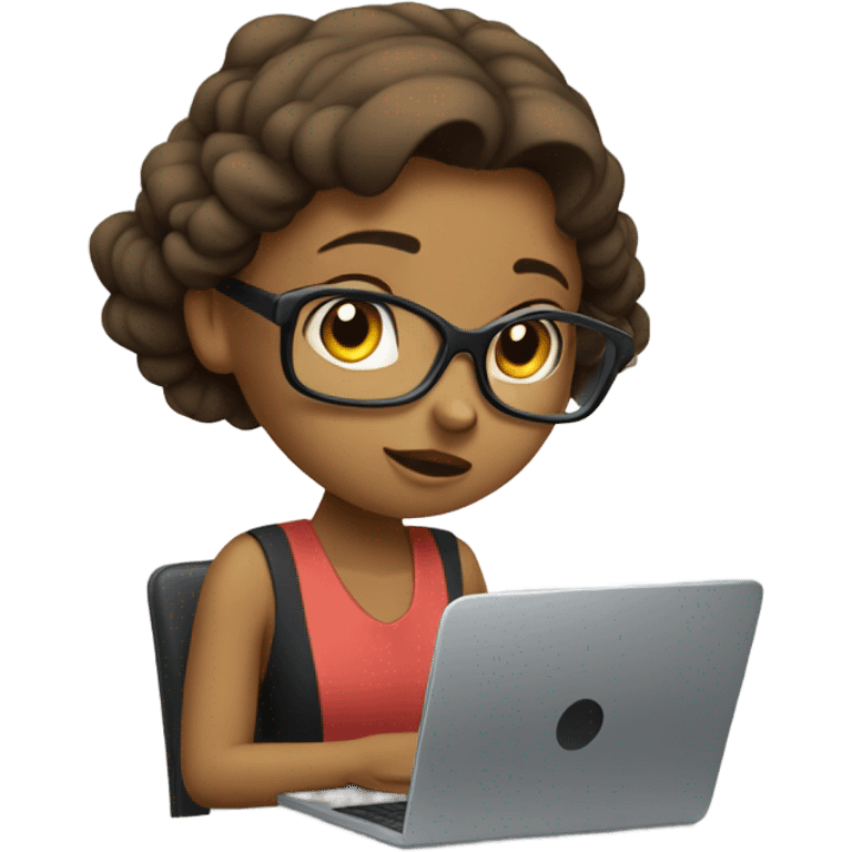 girl working in laptop emoji