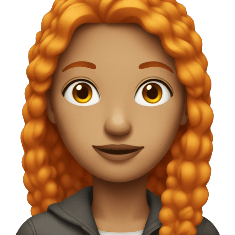 Woman with orange hair emoji