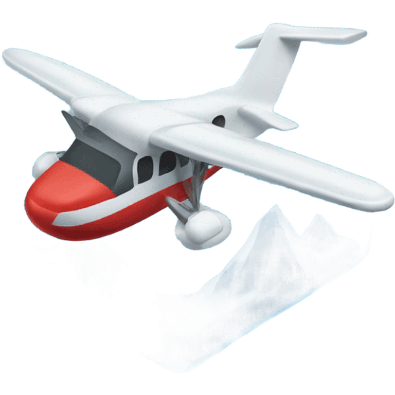 ice cube with plane emoji