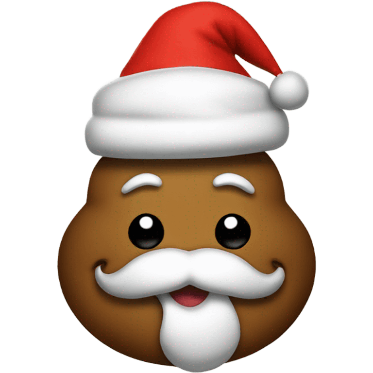 Poo with Santa hat  emoji