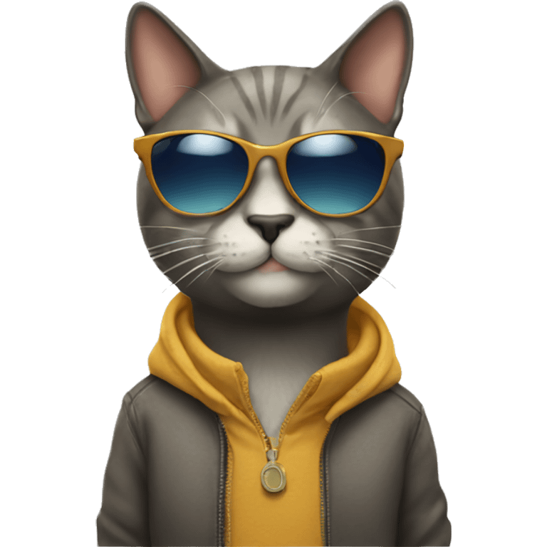 Cat with sunglasses  emoji