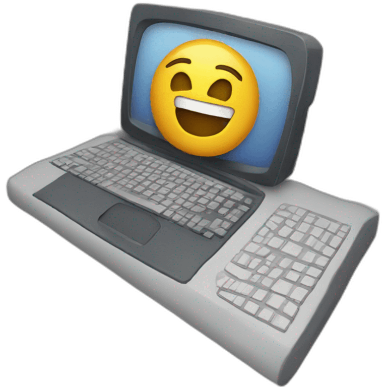 Geni on a computer emoji