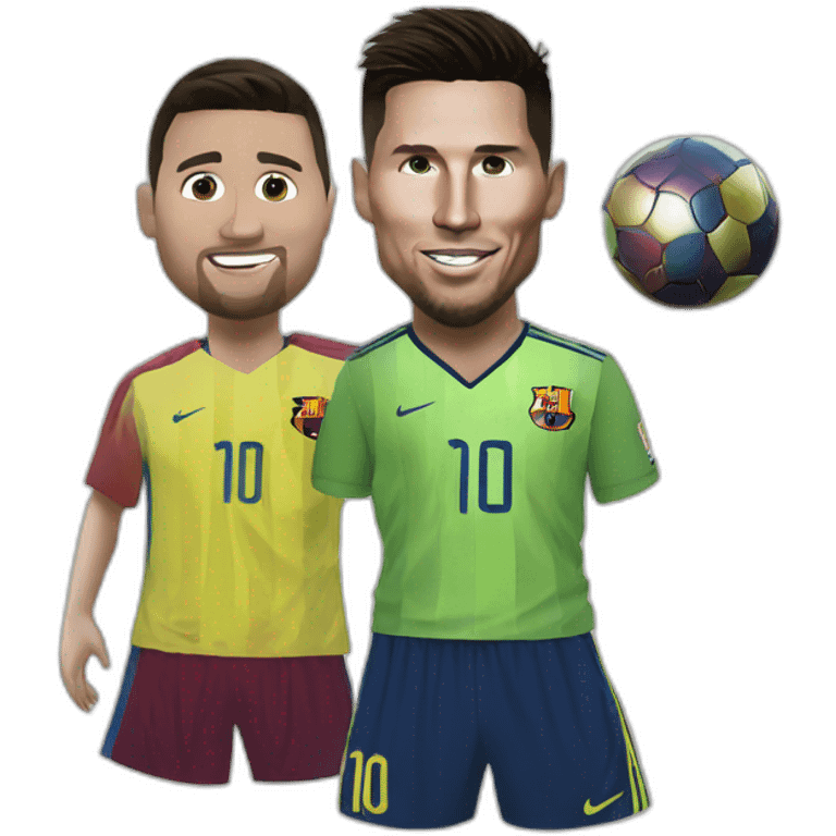 messi with ronaldo emoji