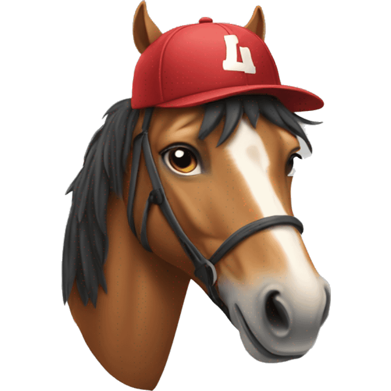 Horse with cap emoji