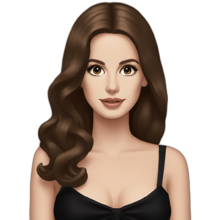 Top of Lana del rey with black dress emoji