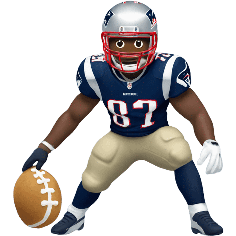 Patriots player as a gingerbread man emoji