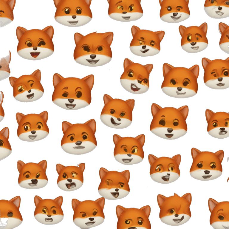 Cartoon fox face emoji