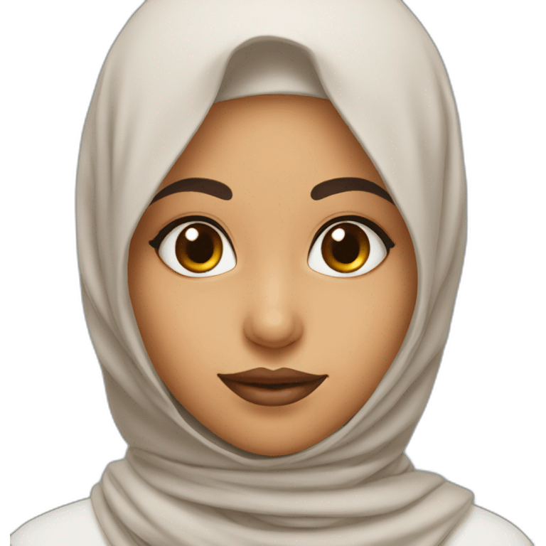 Muslim girl mole on the edge of the nose emoji