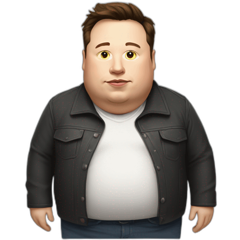 Elon musk obese full body emoji