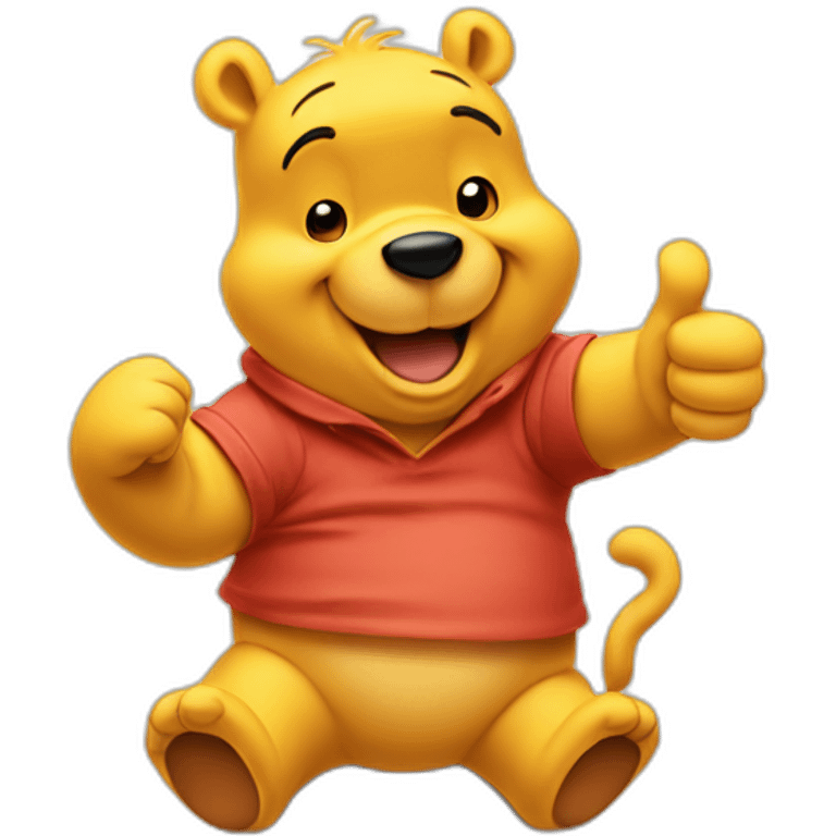 Winnie the pooh doing a thumbs up emoji