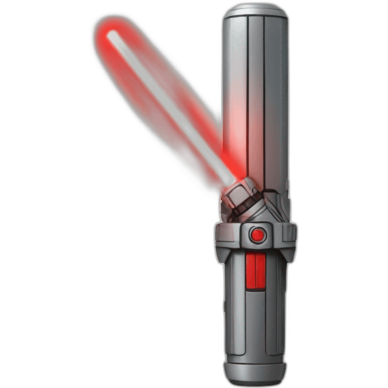 A lightsaber with a red beam emoji