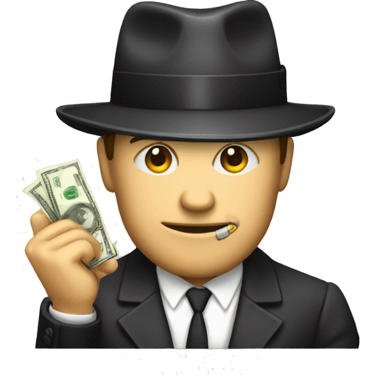 Mafia with phone and Cash in hand emoji