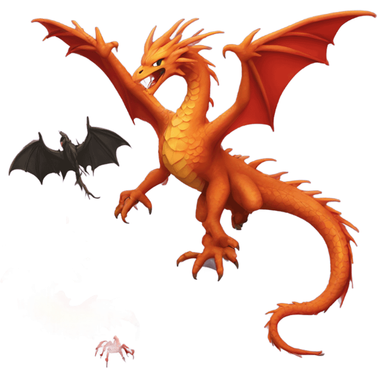 A dragon and Phoenix and spider  combined together  emoji