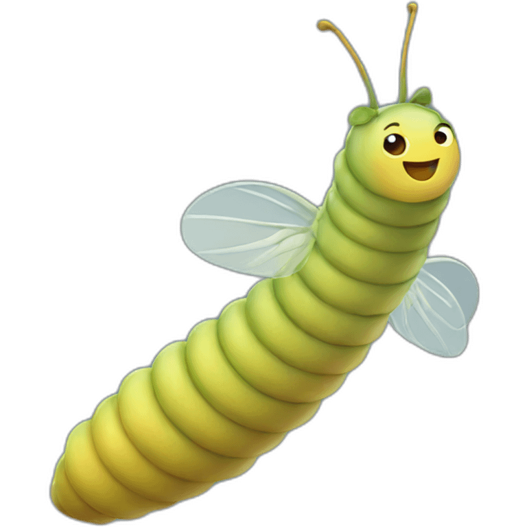 Flying larva emoji