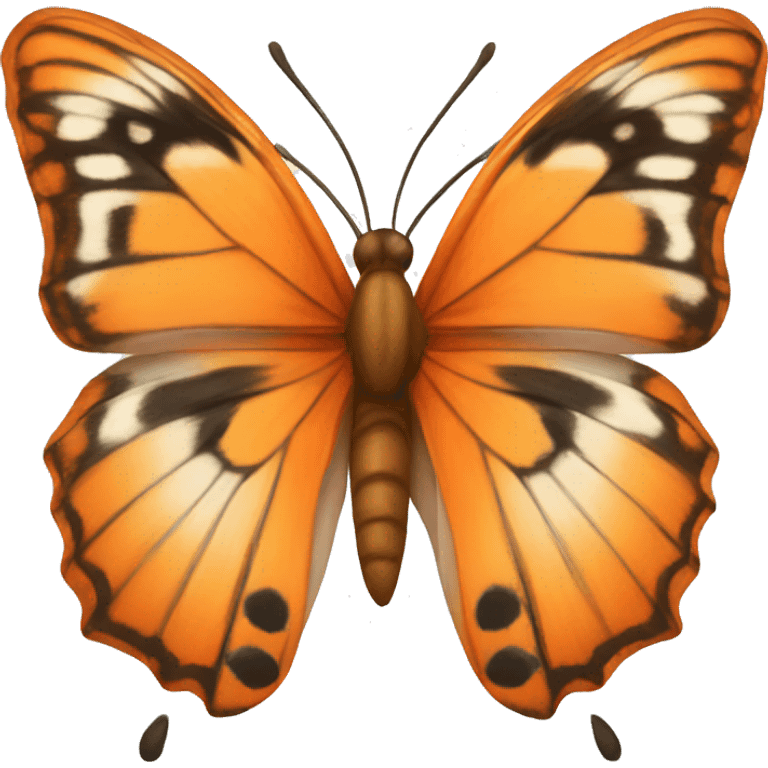 Butterfly orange emoji