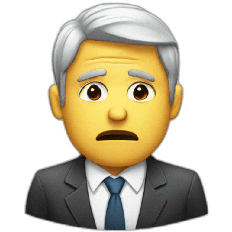 businessman suffering emoji