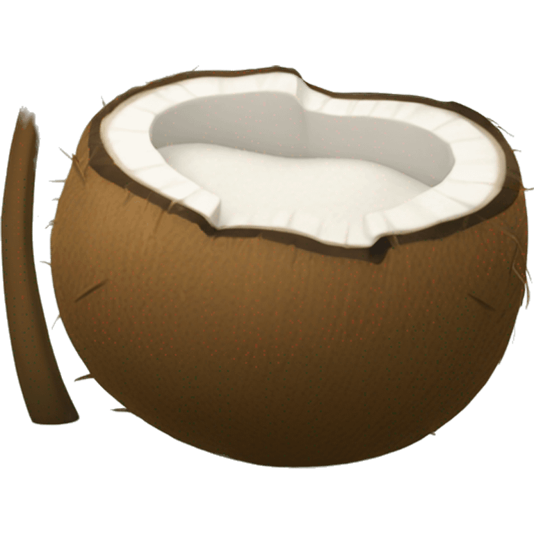 Coconut in a bed  emoji