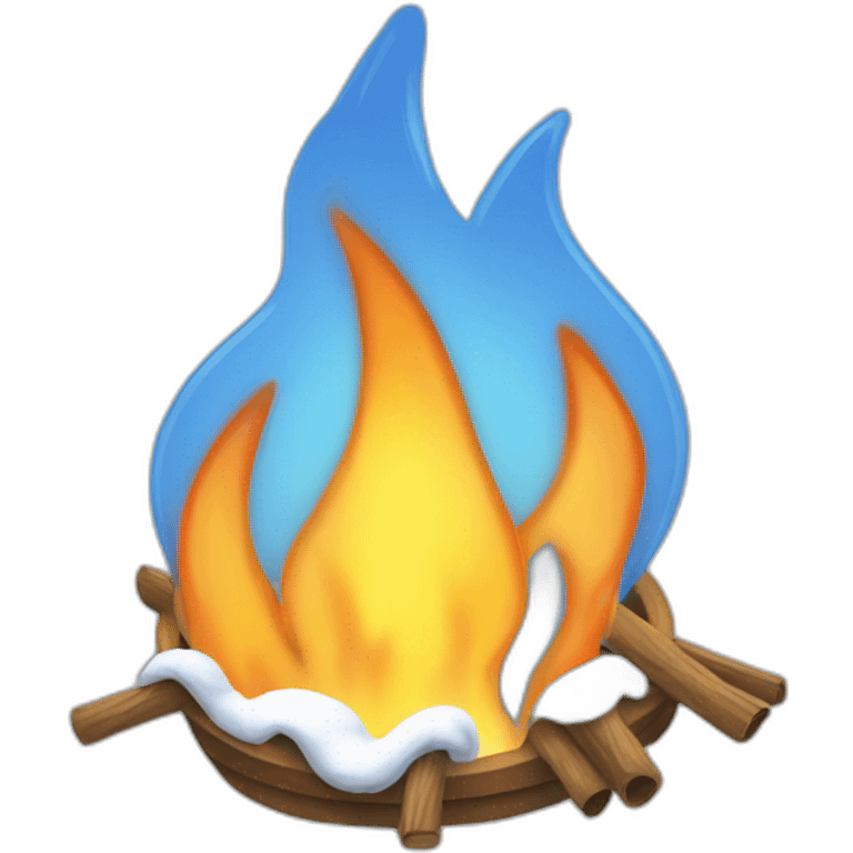 Un feu en hiver emoji