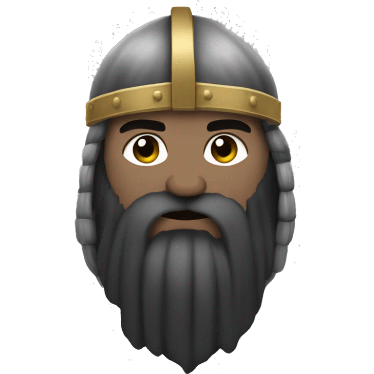 Viking com armadura preta e roxa emoji