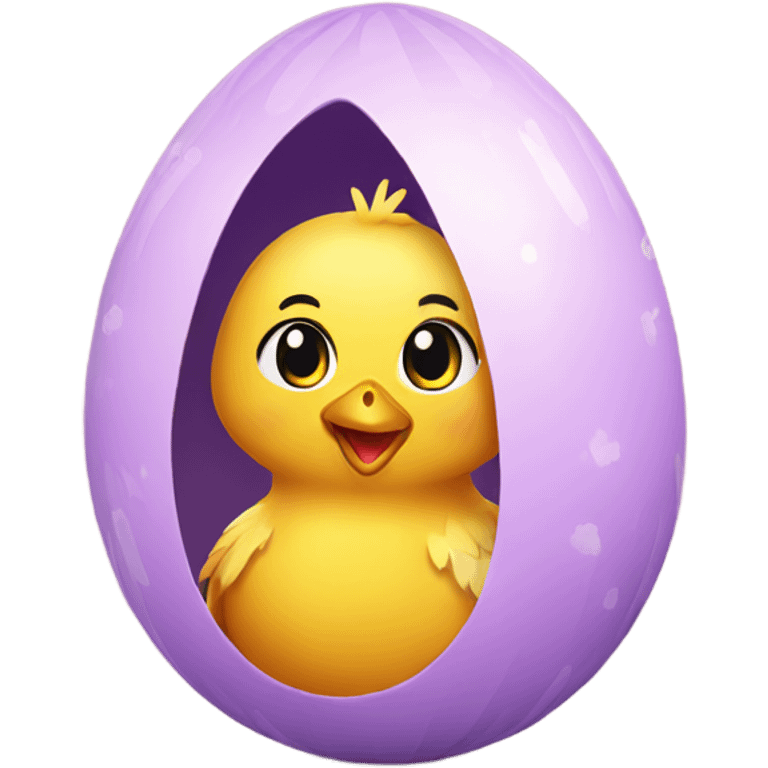 chick in easter egg emoji