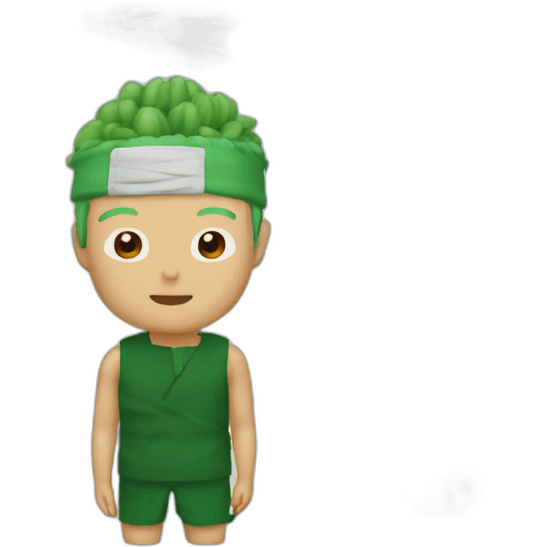 Zoro qui découpe des légumes  emoji